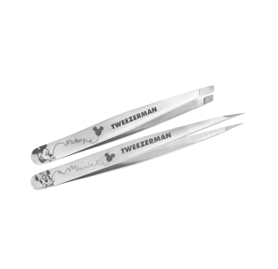 Stainless Steel Petite Mickey Slant Tweezer and Stainless Steel Petite Minnie Point Tweezer