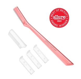 Tea Rose Metal Facial Razor with 3 replacement blades