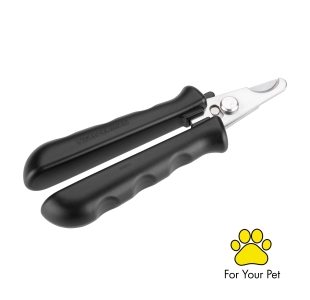 Large Pet Precision Nail Clipper with black non-slip handles and stainless steel blades