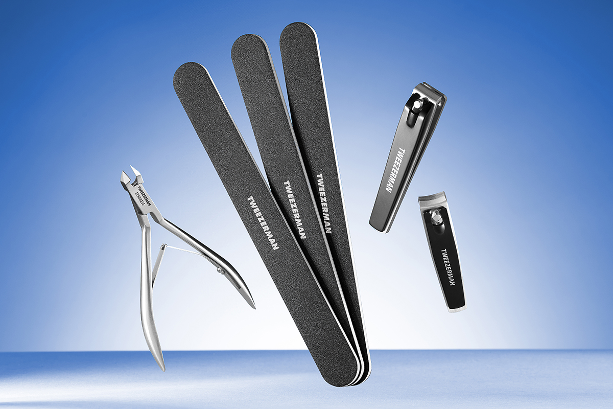 Rockhard cuticle nipper, black nail files combo clipper set with black tops