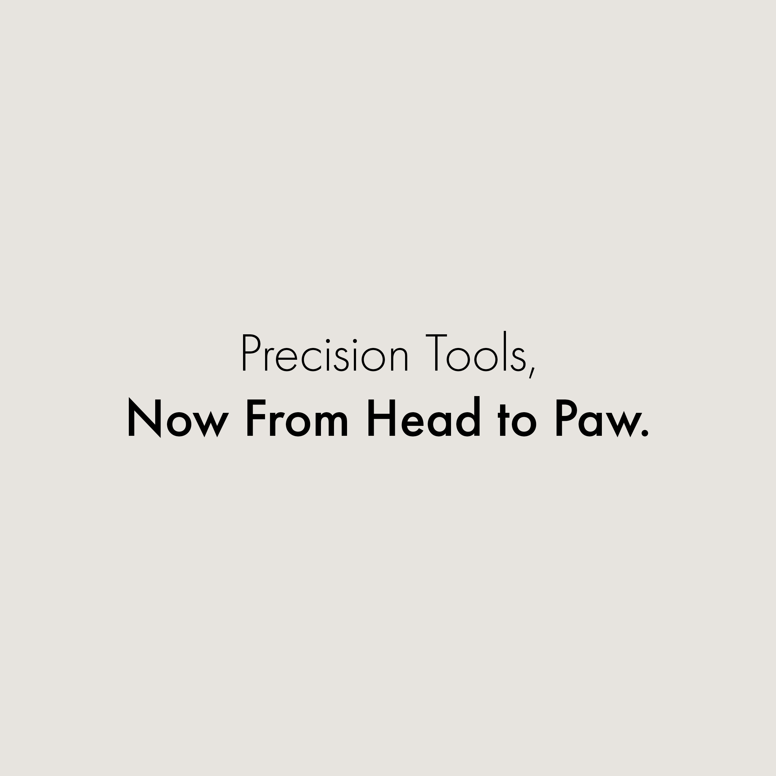 Precision Tools, Now From Head to Paw