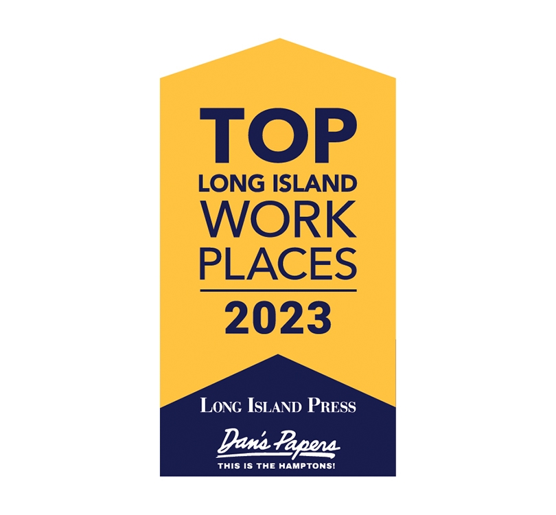 Pictured is "TOP Long Island Work Places 2022" Long Island Press Banner