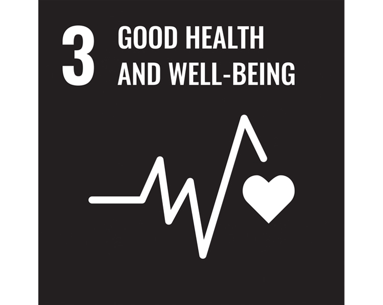 3 good health and well being, pictured is heart monitor graphic